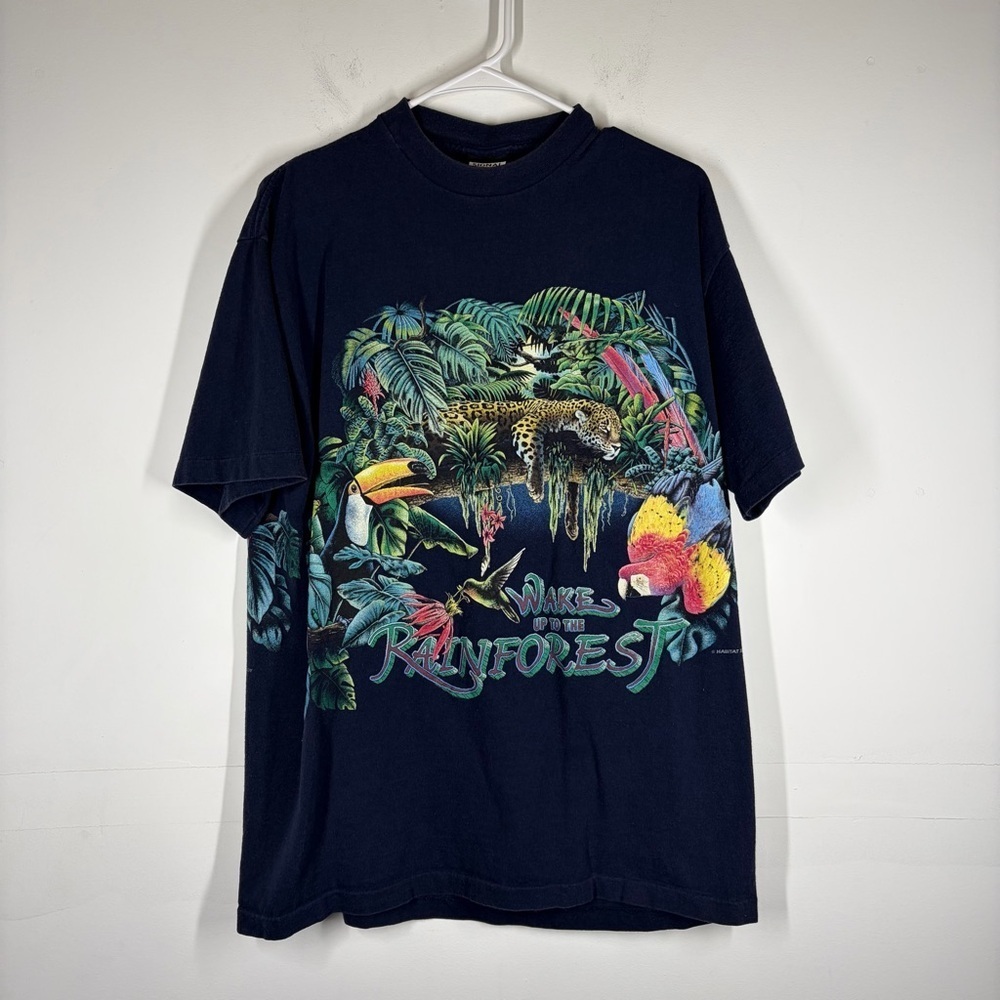 VTG Sanibel Island Wake Up To The Rainforest T-shirt Size Large